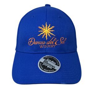 Danza del Sol Winery Fitted Hat Blue One Size Embroidered The Downtown
